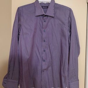 Robert Graham Purple Stripe Dress Shirt  Boys XL